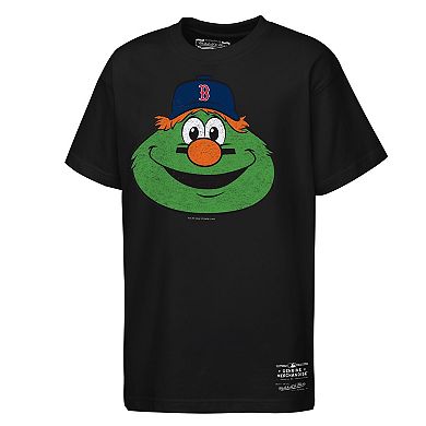 Youth Mitchell & Ness Black Boston Red Sox Big Face Mascot T-Shirt