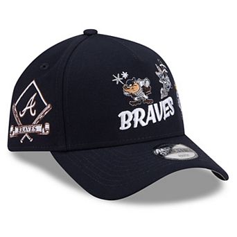 Youth New Era Navy Atlanta Braves Looney Tunes A-Frame 9FORTY Adjustable Hat