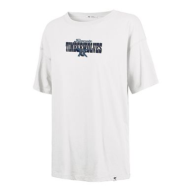 Women's '47 Cream Minnesota Timberwolves Bow and Banner Sadie T-Shirt