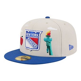 Men's New Era Tan/Blue New York Rangers Localized City Icon 59FIFTY Fitted Hat
