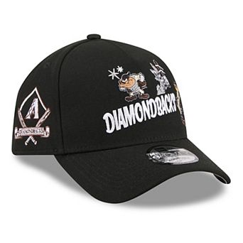 Youth New Era Black Arizona Diamondbacks Looney Tunes A-Frame 9FORTY Adjustable Hat