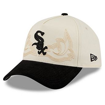 Men's New Era Stone Chicago White Sox Western Stitch 9FORTY A-Frame Adjustable Hat