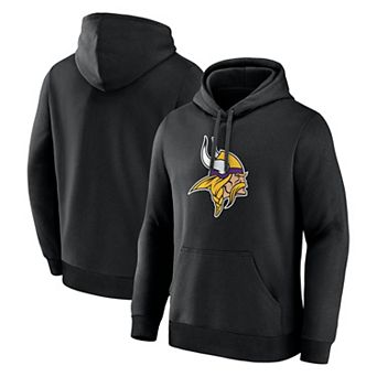 Men's Logo Athletic Black Minnesota Vikings Primary Logo Hoodie