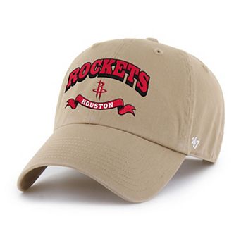Men's '47 Khaki Houston Rockets Fast Break Chase Region Clean Up Adjustable Hat