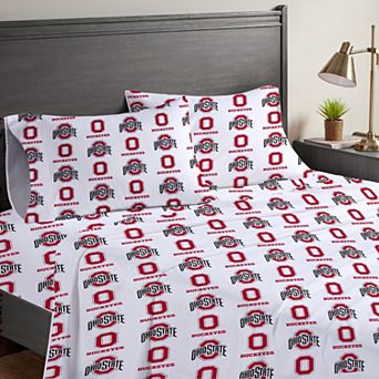 Pegasus Ohio State Buckeyes Four-Piece Full Sheet Set