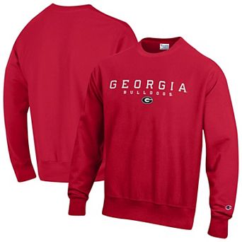 Men's Champion Red Georgia Bulldogs Relentless Reverse Weave Sweatshirt