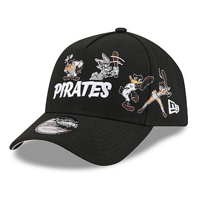 Youth New Era Black Pittsburgh Pirates Looney Tunes A-Frame 9FORTY Adjustable Hat