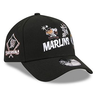 Youth New Era Black Miami Marlins Looney Tunes A-Frame 9FORTY Adjustable Hat