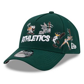 Youth New Era Green Athletics Looney Tunes A-Frame 9FORTY Adjustable Hat