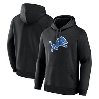 Men's Logo Athletic Black Detroit Lions Primary Logo Hoodie