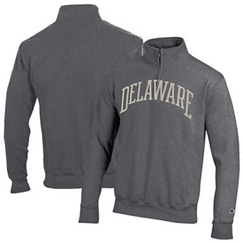 Men's Champion Heather Gray Delaware Fightin' Blue Hens Established Date Quarter-Zip Pullover