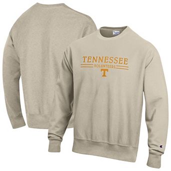 Men's Champion Oatmeal Tennessee Volunteers Reverse Weave Crewneck Sweatshirt