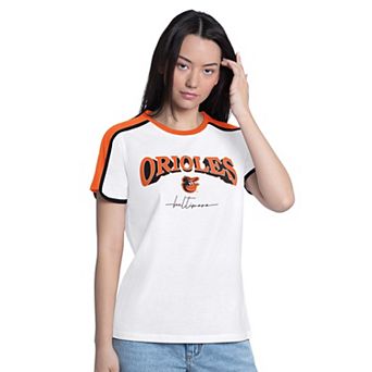 Women's G-III 4Her by Carl Banks White Baltimore Orioles First Lane Fashion T-Shirt