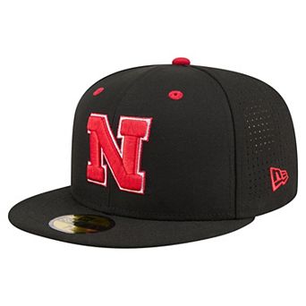 Men's New Era Black Nebraska Huskers On-Field Baseball Fitted Hat