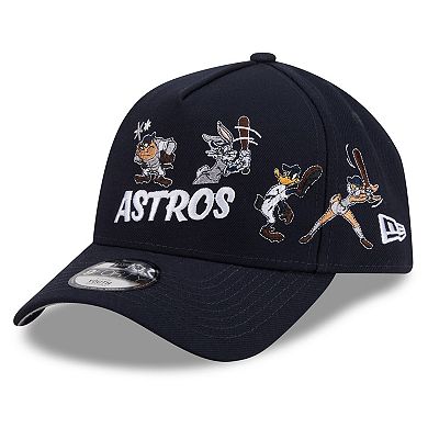 Youth New Era Navy Houston Astros Looney Tunes A-Frame 9FORTY Adjustable Hat