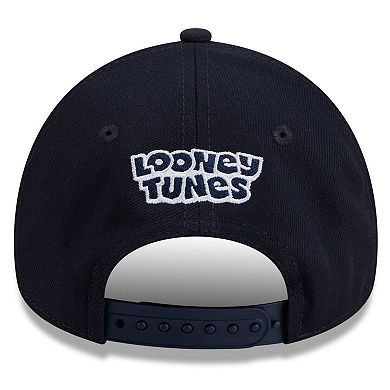 Youth New Era Navy Houston Astros Looney Tunes A-Frame 9FORTY Adjustable Hat