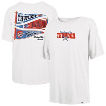 Women's '47 Cream Oklahoma City Thunder Bow and Banner Sadie T-Shirt