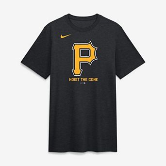 Men's Nike Heather Black Pittsburgh Pirates Hoist the Cone Tri-Blend T-Shirt