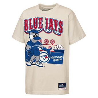 Youth Mitchell & Ness Cream Toronto Blue Jays Step Back Up Mascot T-Shirt