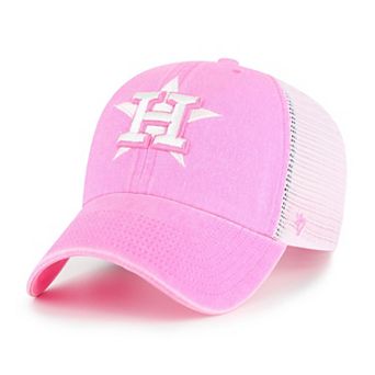 Women's '47 Pink Houston Astros Summer Fun Trucker Clean Up Adjustable Hat
