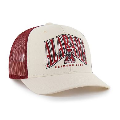 Men's '47 Natural Alabama Crimson Tide Drawbridge Trucker Adjustable Hat