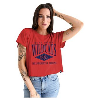 Women's Gameday Social Red Arizona Wildcats Cropped Cuffed T-Shirt