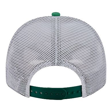 Men's New Era Kelly Green/White Boston Celtics Washed Meshback 9FIFTY Adjustable Hat