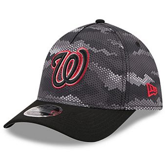 Men's New Era Black Washington Nationals Camo 39THIRTY A-Frame Flex Hat