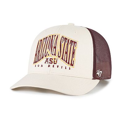 Men's '47 Natural Arizona State Sun Devils Drawbridge Trucker Adjustable Hat