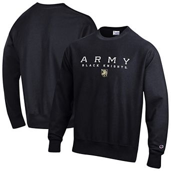 Men's Champion Black Army Black Knights Relentless Reverse Weave Sweatshirt