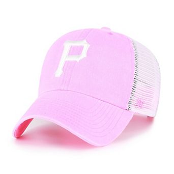 Women's '47 Pink Pittsburgh Pirates Summer Fun Trucker Clean Up Adjustable Hat