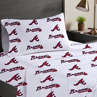 Pegasus Atlanta Braves Three-Piece Twin Sheet Set