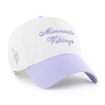 Women's '47 White Minnesota Vikings Gelato Two-Tone Clean Up Adjustable Hat