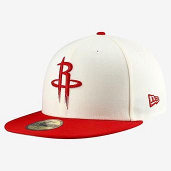 Men's New Era White/Red Houston Rockets Chrome 59FIFTY Fitted Hat