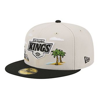 Men's New Era Tan/Black Los Angeles Kings Localized City Icon 59FIFTY Fitted Hat