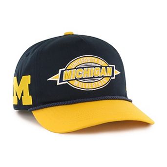 Youth '47 Navy Michigan Wolverines Frame Out Hitch Rope Adjustable Hat