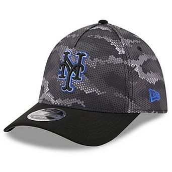 Men's New Era Black New York Mets Camo 39THIRTY A-Frame Flex Hat