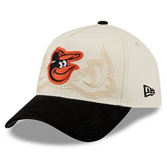 Men's New Era Stone Baltimore Orioles Western Stitch 9FORTY A-Frame Adjustable Hat