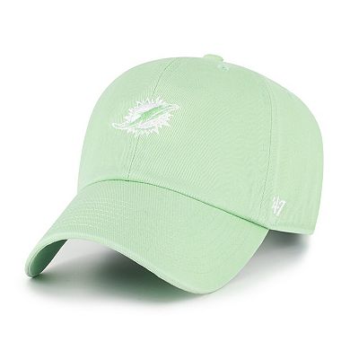 Women's '47 Light Green Miami Dolphins Base Runner Ballpark Clean Up Adjustable Hat