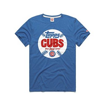 Men's Homage Royal Chicago Cubs MLB x Topps Baseball The Real One Tri-Blend T-Shirt