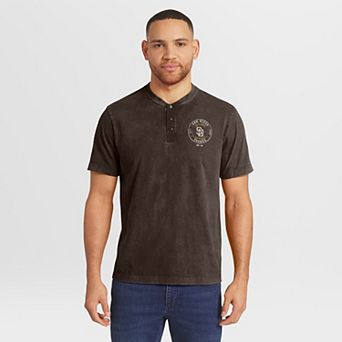 Men's Darius Rucker Collection by Fanatics Brown San Diego Padres Washed Henley Shirt