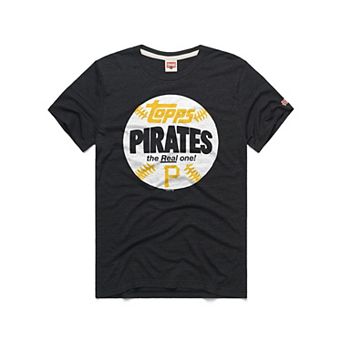 Men's Homage Charcoal Pittsburgh Pirates MLB x Topps Baseball The Real One Tri-Blend T-Shirt