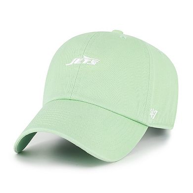 Women's '47 Light Green New York Jets Base Runner Ballpark Clean Up Adjustable Hat
