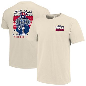 Men's Cream Alabama Crimson Tide Uncle Sam Mascot T-Shirt