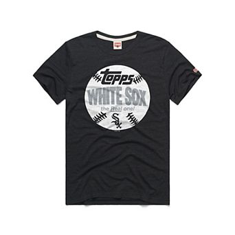 Men's Homage Charcoal Chicago White Sox MLB x Topps Baseball The Real One Tri-Blend T-Shirt
