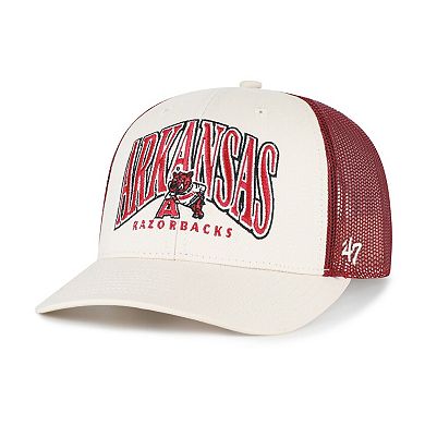 Men's '47 Natural Arkansas Razorbacks Drawbridge Trucker Adjustable Hat