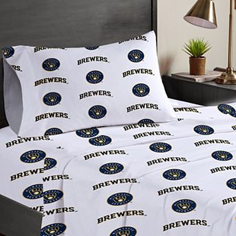 Pegasus Milwaukee Brewers Three-Piece Twin Sheet Set