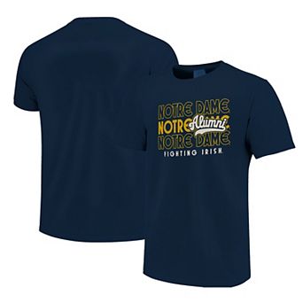 Men's Navy Notre Dame Fighting Irish Alumni Script Overlay T-Shirt