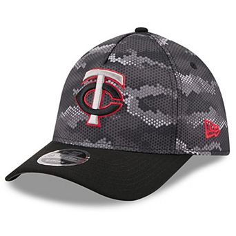 Men's New Era Black Minnesota Twins Camo 39THIRTY A-Frame Flex Hat