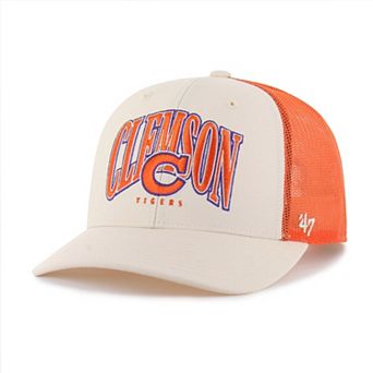 Men's '47 Natural Clemson Tigers Drawbridge Trucker Adjustable Hat